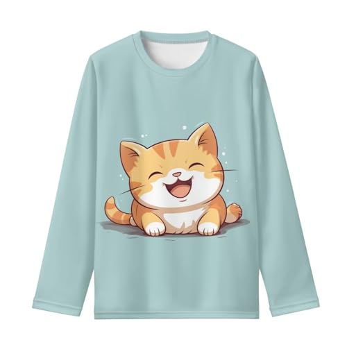 Image of Long Sleeve Shirts for Girls Casual Crewneck Tops Fall Winter Outfits for 3-16 Years Old