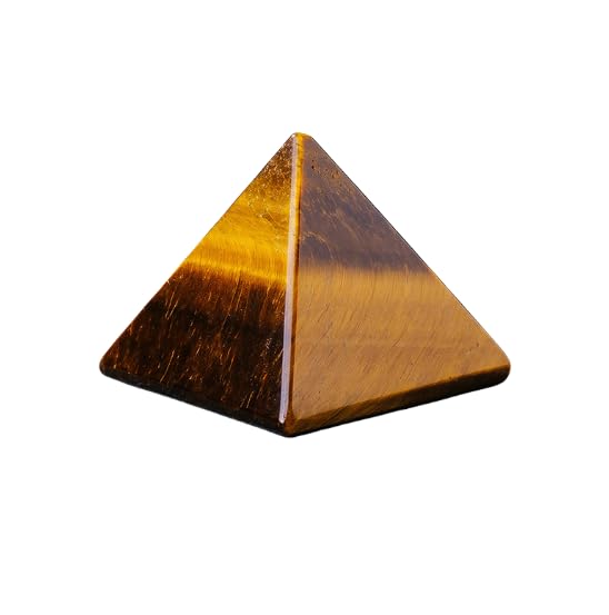Namzi 1 Piece Natural Crystal Pyramid Ornament, Brown 4 * 4cm Healing Crystal Pyramid Positive Energy Natural Crystal Stone Used for Chakra Spiritual Energy Home Decoration