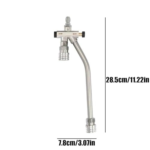 Lance mousse double connectique avec embout double 6.35 mm et 5 buses réglables