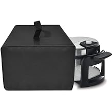 Cover for Cuisinart Round Flip Belgian Waffle Maker WAF-F30NAS, Heavy Duty Waterproof Heat Resistant Cover Case Rotating Waffle Maker Accessories Black