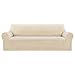 Deconovo Sofabezug Sofa Überzug Sofaüberwurf Sofa Cover Sesselbezug Sofahusse Sofa Abdeckung Super Elastisch Stretch Jacquard, 4-Sitzer(180-230cm), Beige