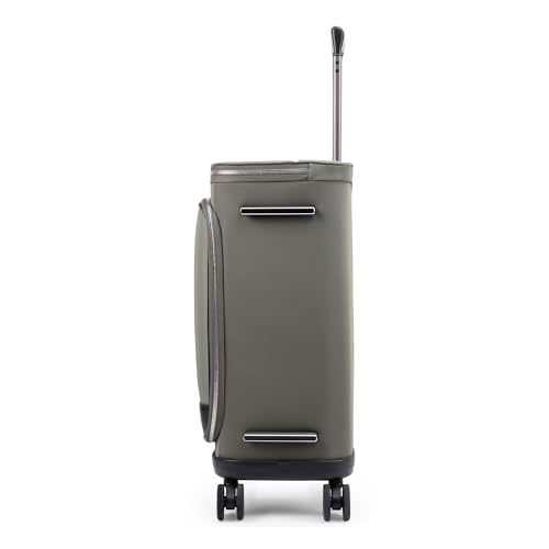 Image of AETHON Hover Luggage Cabin | Carry-On Spinner Luggage | Durable Softshell Suitcase with Expandable Storage | 4-Wheel Rolling Suitcase with Telescopic Handle - Travel Bag for Business (Olive)
