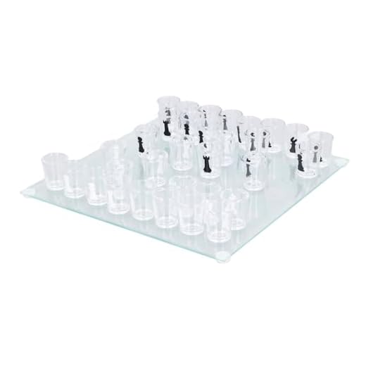 Gugxiom Juego de Ajedrez para Beber con Piezas de Ajedrez de Vaso de Chupito, Juego Divertido, Incluye 32 Vasos de Chupito, Material Duradero, Regalo Ideal para los Amantes del Ajedrez y