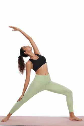 BCOFUI Womens High Waisted Yoga Pants Tummy Control Leggings Green — view 5