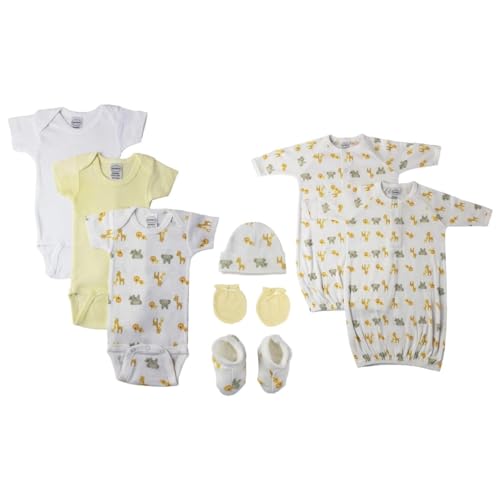 Bambini NC-0684 Unisex Newborn Baby 8 Piece Layette Sets, White