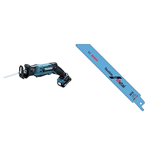 マキタ レシプロソー充電式10.8V JR104DSH 1.5Ahバッテリ・充電器・ケース付+BOSCH(ボッシュ) 金属用セーバーソーブレード2本組 S922EF/2G