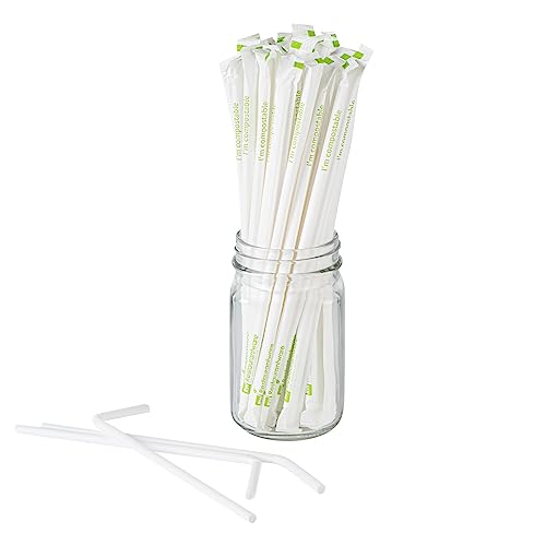 Pitillos flexibles blancos 2000 unidades 20.96 cm miniatura 1