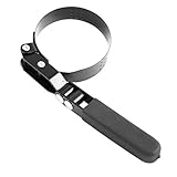 OEMTOOLS 25076 Small Swivel Oil Filter Wrench, Adjustable from 2-3/4 to 3-1/4 Inches (70MM to 82MM), Swivel Handle for Positioning, Black and Silver