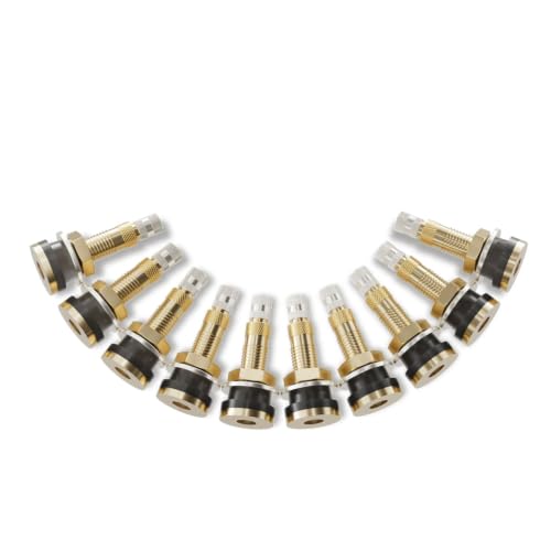 Image of CKAuto TR618A Tubeless Air Liquid Tractor Clamp-in Valve Stems, 10 Pcs /Pack | Fits Standard 0.625 inch Rim Holes, For Tubeless Tires, Industrial Agricultural Tractor Wheels