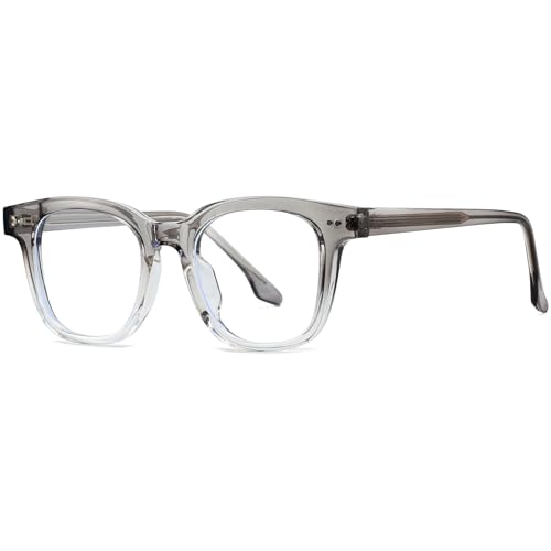 Image of AIEYEZO Fashion Blue Light Glasses for Women Men Retro Anti-Blue Light Eyeglasses TR90 Square Frame Computer Glasses
