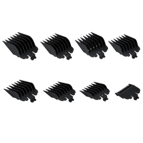 SGERUFZ Juego de 8 peines-guía – 1,5-25 mm, negros