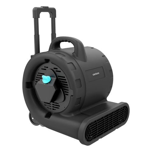 Cecotec Soplador de Suelo - Ventilador de Secado Blowindustry 6000 Flowfloor. 600W, 1350RPM, 3 Velocidades, Flujo de Aire 2700m³/h, Ruedas y Mango Retráctil, Control Intuitivo, Fácil Transporte