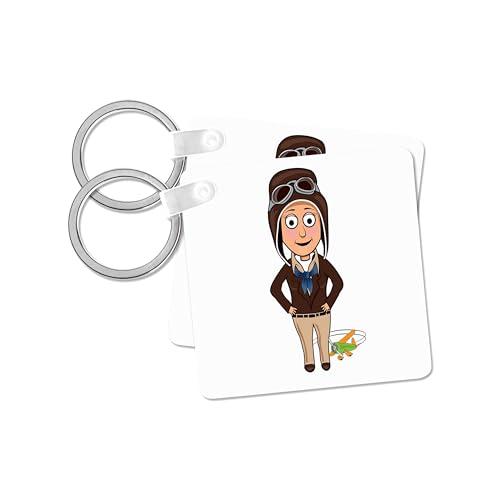 3dRose, Amelia Earhart with Her Plane Aviation History Famous Pilot,