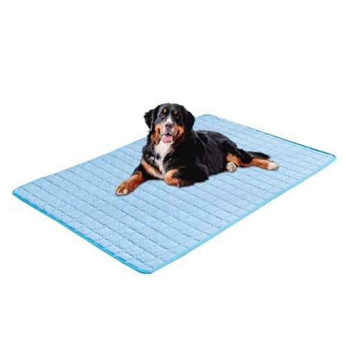 ペット用温度マット - ポータブルペット用チルパッド、猫用クールブランケット | 暖かい季節の暑さに裏庭のフロアベッドソファーで使用、小型犬用クレート、子犬用犬小屋、屋外用軽量サマーマット