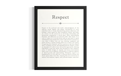 Respect Inspirational Family Definition Wall Art Office Decor Positive Affirmation Quote Print Gift...