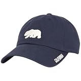 E BY ELIDAN California Bear Dad Hat, Low Profile Embroidered, Navy