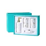 MaGiLL Toothbrush Cup Bathroom Bathroom Kit Ceramic Bathroom Four-Piece Toiletry Set (D 18.3)