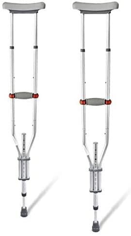 Stampelle per adulti Fornitura ascellare Resistenza Stampelle in alluminio a regolazione rapida Stampella da passeggio ultra confortevole Regolazione in altezza Comoda impugnatura Ideale per viaggi o
