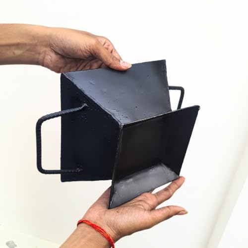 Image of 100% Iron Hawan Kund for Home Puja and Hawan Purpose & Pooja Purpose (Size: 8 Inch, Weight: 1.5 kg)