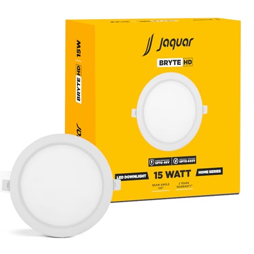Image of Jaquar 15W Bryte Slim Downlight Cool White with Aluminum Housing Built-in Driver | High Lumens | Slim Design | 2-Year Warranty | Easy and Quick Installation | Pack of 1