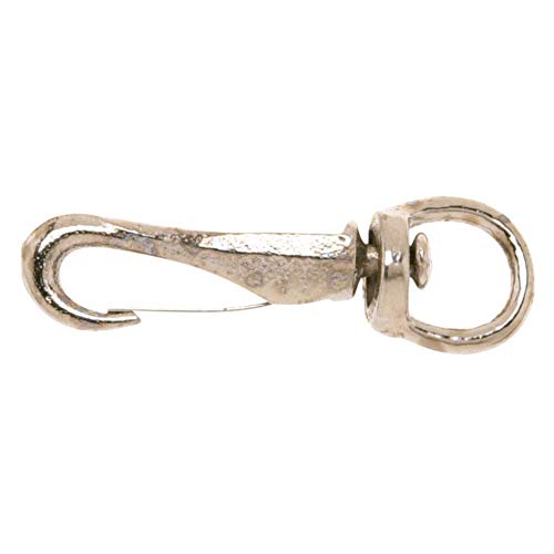 Swivel Spring Snap, Round Eye, Nickel Plated, #334, 3/8-In.