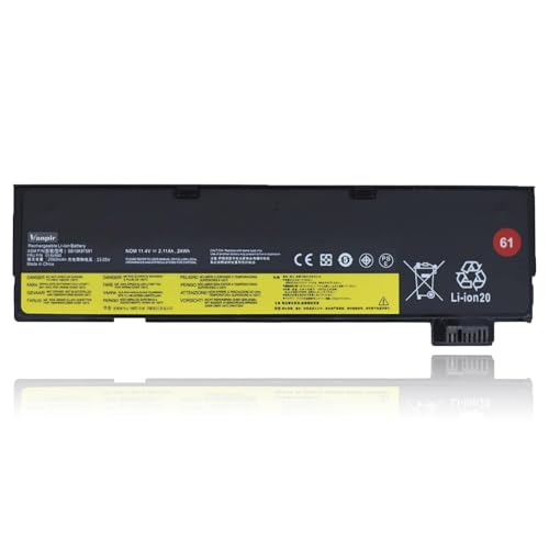 VANPIR 01AV490 Laptop Battery Compatible with Lenovo ThinkPad T570 T470 T480 T580 A485 A475 P51S P52S TP25 Series SB10K97580 01AV452 SB10K97597 01AV423 01AV422 SB10K97579 01AV424 11.4V 24Wh