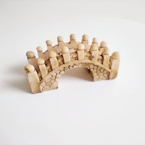 Ponte in miniatura per terrario da tavolo, giardino zen, giardino fatato, decorazione per albero bonsai (B (piccolo marrone)