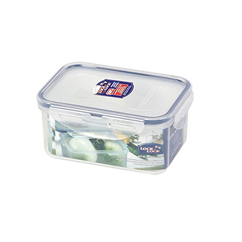 Image of LocknLock Classics Rectangular Food Container with Leak Proof Locking Lid, 600ml, Plastic