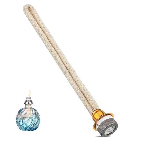 AOOTUERL Mèches de Rechange pour Lampes à Huile - avec brûleur - Mèches de Lampe à Huile - pour Toutes Les Lampes catalytiques - Durable/Sûrr - pour Maison Bureau (Doré)