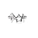 Interlocked Stars Cartilage Cuff 316L Surgical Steel