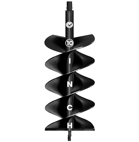 Image of DVI Universal Double Spiral 10 Inch Earth Auger Drill Bit /Planter | Fit In Every Type of Earth Auger | Made With High Metal & ISI Approved Pipe For Durablity | For Digging Holes, Plantation.