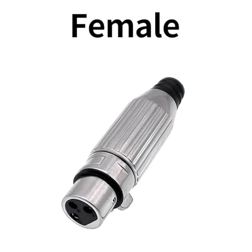 Conector XLR hembra con enchufe de 3 pines para sistemas de sonido y megafonía 2