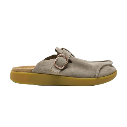 Satorisan - Hoote Lux - Zueco para Hombre - Zueco Cuero Respetuosas, Cómodas y Duraderas - Color Gravel - Talla 42