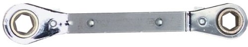 Wright Tool 9431 6 Point Offset Reversible Ratcheting Box Wrench, 7mm x 8mm