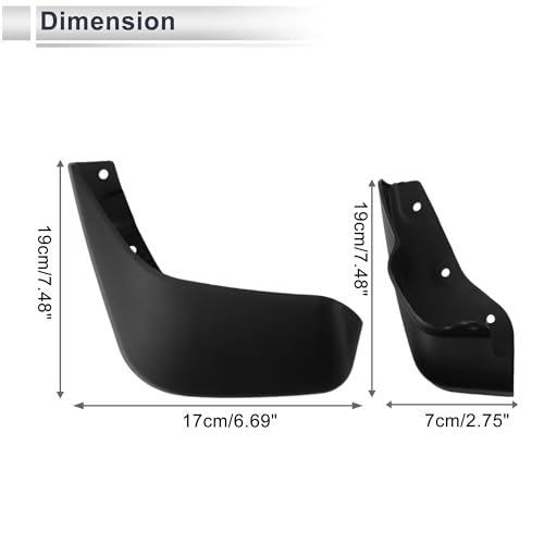 Image of X AUTOHAUX 1set Front and Rear Mud Flaps Splash Guards Mud Guards for Suzuki S-PRESSO 2019-2023 W /Mount Accessories