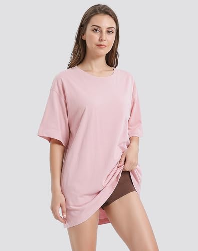 Image of VIUTIL Womens Oversized T Shirt Dress Short Sleeve Crewneck Cotton Mini Dress with Pockets 2026 Casual Summer Clothes