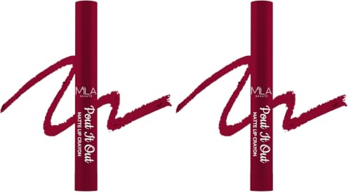 Image of Mila Beaute Pout It Out Matte Lip Crayon | Highly Pigmented & Enriched With Jojoba Oil | Soft Matte Finish | Creamy & Light Weight Texture | Smooth Glide Application | Shade - (Anastasia 1.25g)