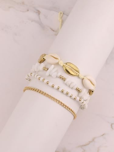 Bohemian Starfish Bracelets for Women - Adjustable Stackable Beach Bracelets, Handmade Stretchy Beaded Summer Jewelry, Perfect for Surf & Waterproof Fun4