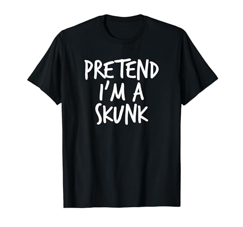 Pretend i'm a skunk lazy halloween costume pretend skunk t-shirt