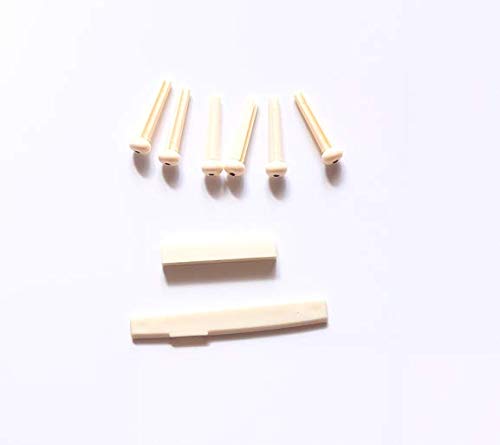 Guitar Bone Bridge Pins Saddle Nut WHITE