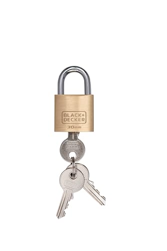 BLACK+DECKER 8711252231990 Padlock 30 mm, Yellow
