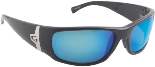 Guideline Eyegear Rio Sunglasses with Deepwater Grey Polarized Lens, Shiny Black