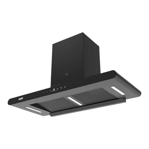 Image of KAFF CANARY 90 DC | BLDC Motor, Suction 1480 m3 /h, Filterless, Smart Auto Clean, Touch Panel with 9 speed Gesture Control, Automatic Glass Opening Panel, Wider Chamber Entrance 90cm (Matte Black)