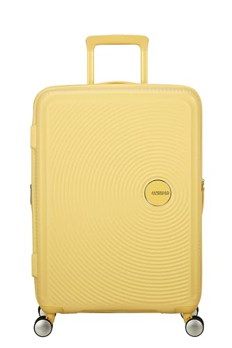 American Tourister Soundbox - Hartschalen-Koffer Mittelgroß, 67 cm - Trolley mit 4 Rollen, TSA-Schloss, erweiterbar & leicht, 71.5/81L, Gelb (Pastel Yellow)