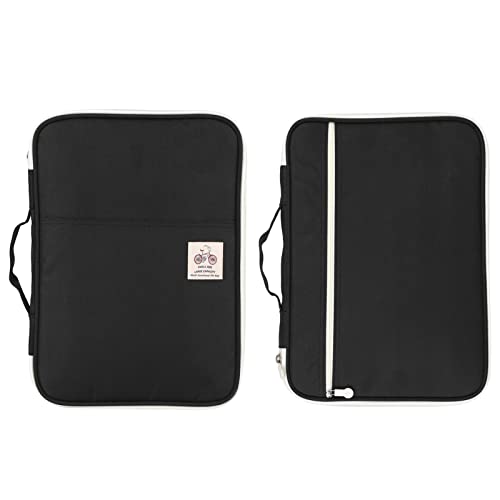 Sac de classement A4 35x25x3cm design uni et compact noir - 5
