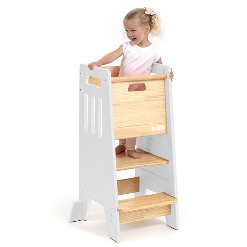 OCODILE Toddler Tower with a Sliding Door and 3 Adjustable...