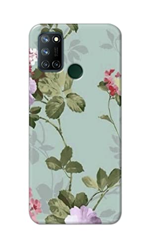 Image of Printed Hard Back Cover Case for Realme 7i Back Cover (Floral Painting) -1302