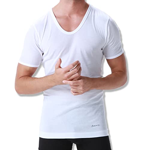 (アングル)ANGLE アサメリー 綿100% 日本製 紳士 U首半袖シャツ 110213 110213 10 ホワイト LL