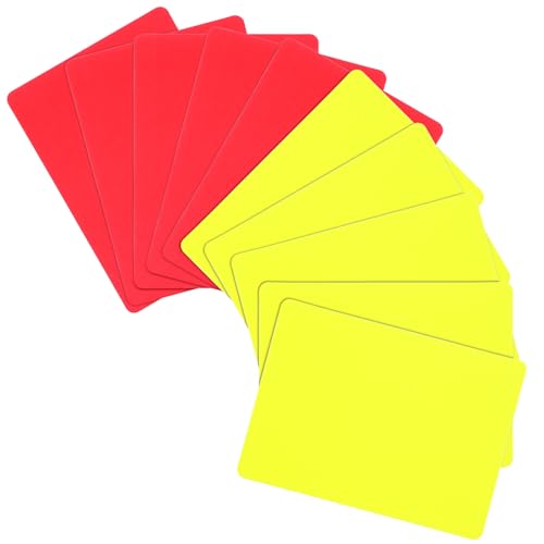 Toyvian 10pcs Soccer Referee Red & Yellow Cards
