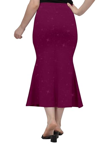 Image of Mehrang Stretchable Shimmer Saree Shapewear Petticoat for Women, Skirts for Women,Shape Wear Dress for Saree